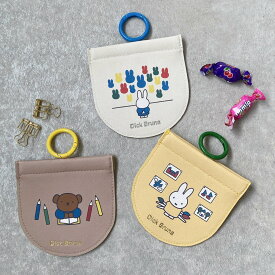 ポーチ ミッフィー ボリス マルチケース ラウンド ばね口 透明窓 カラビナ付き （ マチなし 薄い 小物入れ miffy フラットポーチ 透明 クリア 持ち運び ケース 携帯 かわいい 小物ケース コンパクト 小物 アクセサリー キャラクター ）