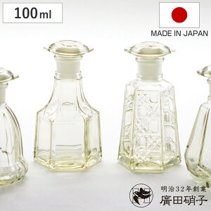 廣田硝子 復刻醤油差し ガラス製 江戸切子 日本製 ( しょうゆ差し 100ml 醤油さし 醤油入れ ガラス 醤油注ぎ 醤油ディスペンサー しょうゆさし 液だれしない 調味料さし 調味料ボトル 調味料