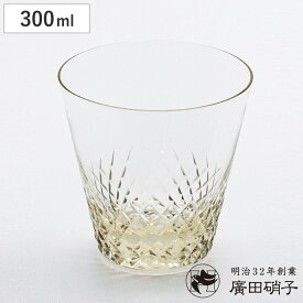 廣田硝子 グラス 300ml 綾 10オンス オールド 古代色 （ ガラス 日本製 コップ タンブラー オールドグラス 切子硝子 おしゃれ 和 和モダン シンプル ）