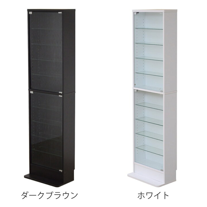 楽天市場】コレクションラック 幅48.5cm 浅型 ショーケース ガラス扉  