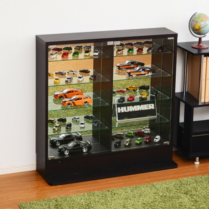 楽天市場】コレクションラック 幅90cm ワイド ロー 浅型 ショーケース 