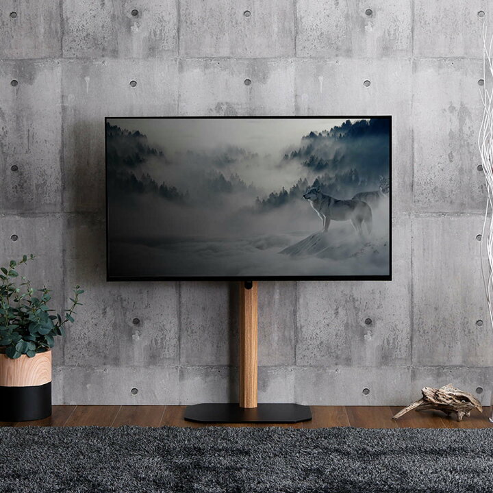 楽天市場】TVスタンド ロータイプ 八角支柱 32-65型対応 木目調 