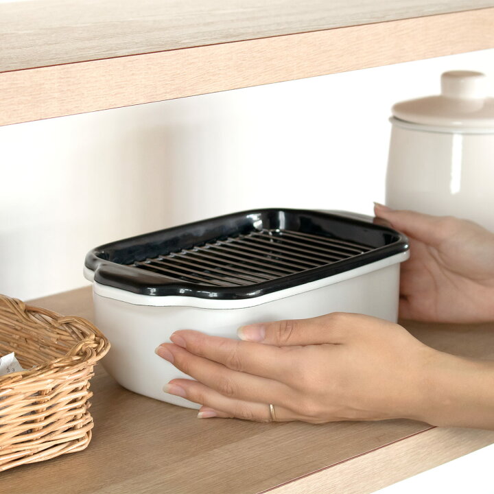 天ぷら鍋 おしゃれ 揚げ物 ガス 天ぷら 調理器具 ホーロー オーブン コンパクト 収納 琺瑯 Ih シンプル 温度計 ミニ キッチン 卓上鍋 ほうろう 揚げ物鍋