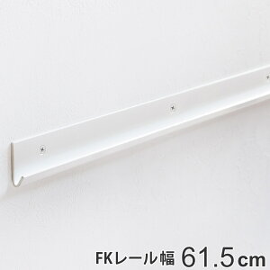 壁面収納 FKレール 幅61.5cm フィットラック ( 棚柱 支柱 レール 61.5cm DIY ダボレール 収納 棚受け金具 棚受けレール ホワイト 白 棚 可動棚 支柱レール ラック クローゼット 有効活用 収納スペ