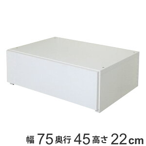 壁面収納 フィットラック 引き出し1段 幅75cm ( 送料無料 パーツ オプション 部品 DIY 収納 小物収納 小物入れ 引き出し 積み重ね チェスト クローゼット 有効活用 一段 ワイド 引出し 衣類収