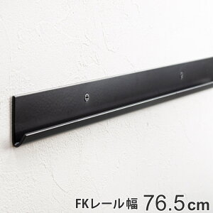壁面収納 FKレール 幅76.5cm フィットラック ブラック ( 幅765mm 壁面 棚柱 支柱 レール DIY ダボレール 収納 棚受け金具 棚受けレール 黒 棚 可動 支柱レール ラック クローゼット 有効活用 収納
