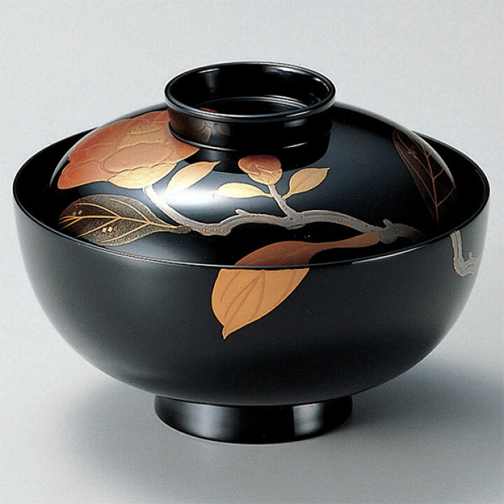 楽天市場】吸い物椀 木製 仙才椀 椿研出 切金張 磨蒔絵 吸物椀 お椀 