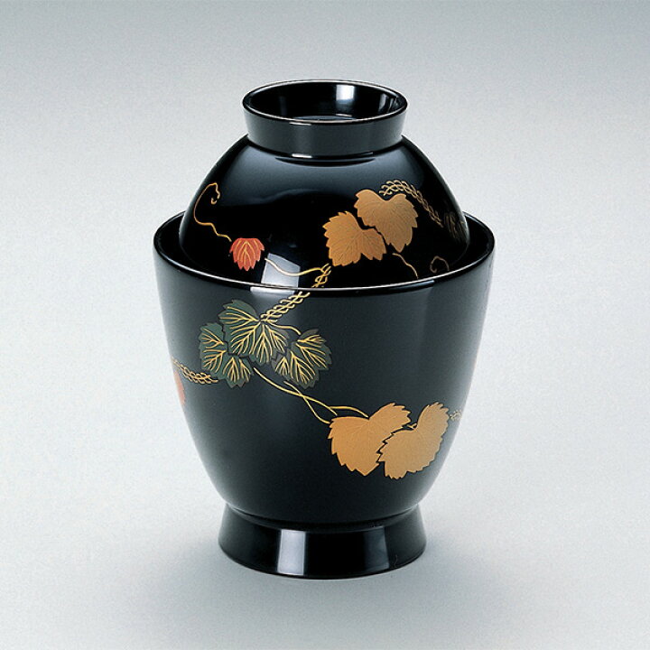 楽天市場】小吸椀 汁椀 木製 直富士 本漆 黒 蔦 漆塗 手書き 磨蒔絵 箸 