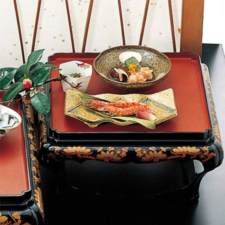 楽天市場】殿様膳 仁ノ膳 片面タイプ 足付 梨地 松唐草 お膳 業務用 