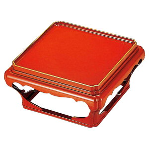 殿様膳 仁ノ膳 片面タイプ 足付 朱天金 お膳 業務用 ( 本膳料理 二の膳 懸盤 御膳 懐石膳 食膳 敷膳 お盆 台 朱塗り 朱天 漆塗 赤 金 )