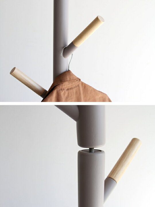 楽天市場 ポールハンガー スモーキーカラー 天然木 Cime 約高さ170cm 送料無料 コートハンガー 衣類収納 洋服掛け コート掛け スリム 洋服収納 衣類掛け 木製 収納 ナチュラル ハンガー ラック シンプル グレー リビングート 楽天市場店