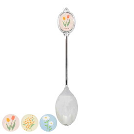 スプーン 13cm Fleur ステンレス （ ティースプーン コーヒースプーン デザートスプーン カトラリー 洋食器 日本製 コーヒー 紅茶 まぜる デザート スイーツ エレガント おしゃれ 花柄 ）