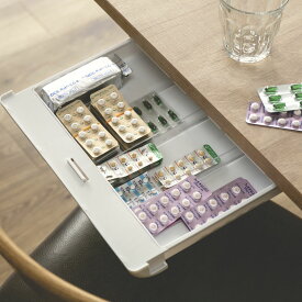 引き出し 後付け 取り付けできる引き出し テンダーワイド 仕切り付き デスク下 （ 机 引き出し デスク 下 引出し 収納 トレー デスク収納 ペン はさみ 文房具 カトラリー 整理整頓 ）