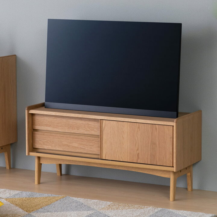楽天市場】テレビ台 ローボード 北欧風 天然木突板 KICCA 幅110cm 