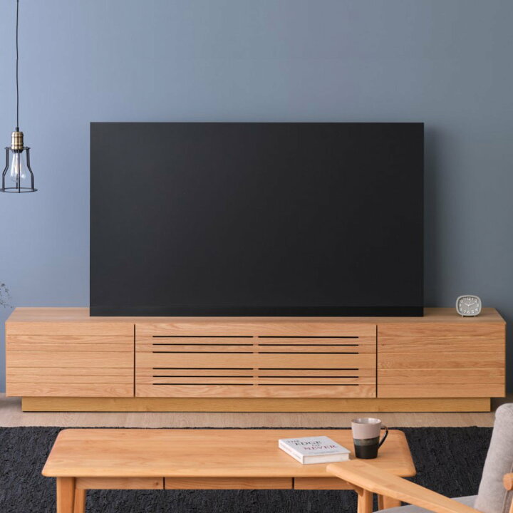 楽天市場】テレビ台 ローボード 北欧風 ルーバーデザイン 幅180cm 