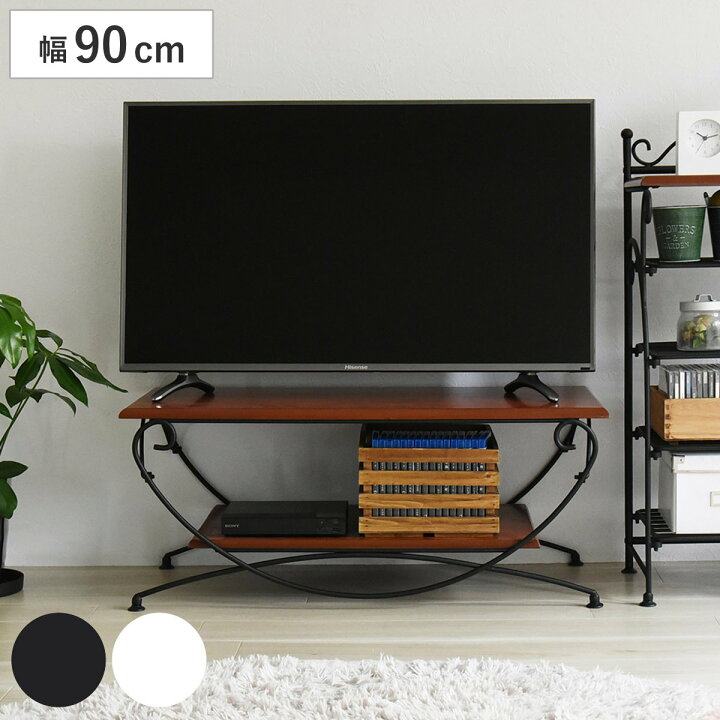 楽天市場】テレビ台 幅90cm ローボード ロートアイアン 姫系 （ AV  