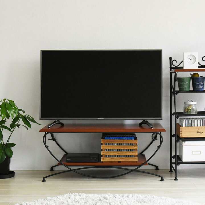 楽天市場】テレビ台 幅90cm ローボード ロートアイアン 姫系 （ AV 