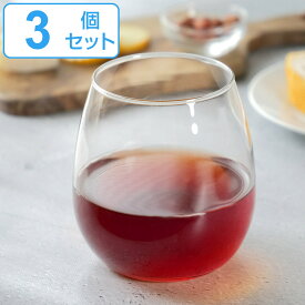 ワイングラス 520ml ボルゴノーヴォ デュカール ガラス 3個セット （ タンブラー グラス コップ カップ ステムレス ワイン カクテル お酒 フローズンドリンク ミニパフェ 脚なし おしゃれ ）