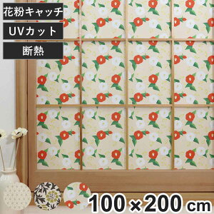 障子紙 障子に貼るレース 100cm×200cm ( レース障子 障子レース 貼るだけ 断熱 花粉 ホコリ UVカット 目隠し レトロ 採光 破れにくい 効果 保温 省エネ エコ 自然光 換気 ポリエステル 丈夫 レー