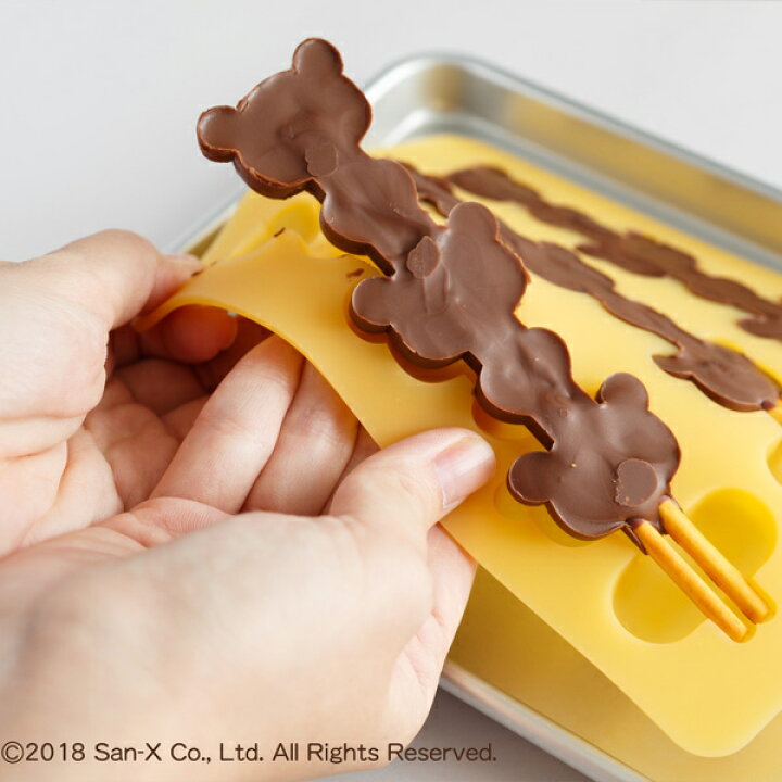 楽天市場 チョコレート型 シリコン製 リラックマ スティックチョコ キャラクター チョコレート 型 シリコン 製菓道具 チョコ シリコン型 製菓用品 チョコ型 製菓 お菓子作り リビングート 楽天市場店