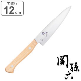 ペティナイフ 12cm 関孫六 しらあい 日本製 貝印 （ 果物包丁 果物ナイフ 小型包丁 洋包丁 ナイフ 白木ハンドル 12センチ 120mm 120ミリ 調理小物 調理道具 下ごしらえ用品 キッチングッズ キッチンツール 切れ味抜群 ）