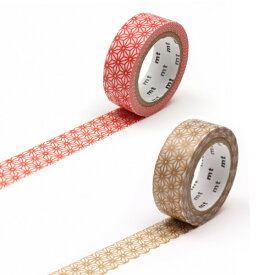 マスキングテープ 15mm×7m 麻の葉 mt DECO マステ （ シール ステッカー 文房具 壁 窓 アレンジ リメイク デコレーション ディスプレイ 工作 DIY おしゃれ 貼ってはがせる 和風 麻の葉柄 ）