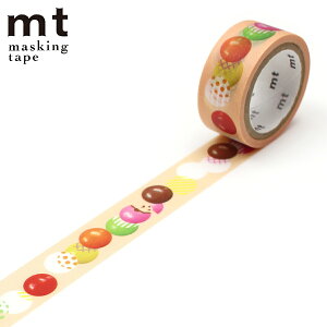 マスキングテープ mt 駄菓子 カラーチョコ 15mm×3m ( マステ カモ井 カモ井加工紙 貼ってはがせる シール ステッカー エムティー ラッピング 手帳 デコレーション アレンジ おしゃれ 文房具