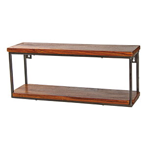 2段ウォールラック ( 送料無料 幅50×奥行15×高さ20cm 収納 木製 天然木 ラック 卓上 壁 飾り棚 壁掛け 棚 ウォールラック 壁掛け収納 ディスプレイ ウッド スパイスラック キッチン シェルフ