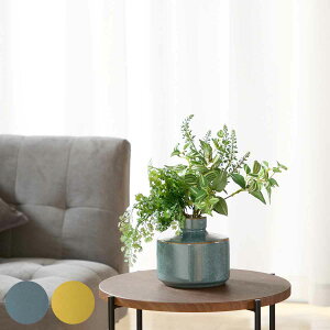 花瓶 セラミックベース 直径13×高さ12.5cm ( フラワーベース 花びん 花器 一輪挿し ベース セラミック 陶磁器 円形 花 花入れ 生花 花束 切花 ドライフラワー グリーン 卓上 インテリア おしゃ