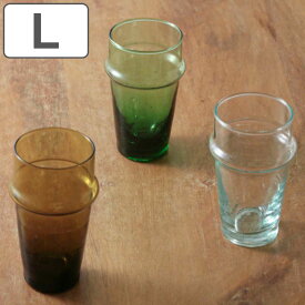 コップ 220ml L モロッコ チャイグラス ガラス （ カップ タンブラー ガラスコップ ガラス製 インテリア ハンドメイド 小物入れ 花びん 花瓶 おしゃれ レトロ アンティーク調 ）