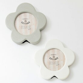 フォトフレーム フラワーフォトフレーム レジン （ 写真立て フォトスタンド 写真 フレーム ミニ 小さめ ましかく 花型 フラワー 丸窓 かわいい アンティーク調 ましかくプリント 壁掛け 置き型 ウエディングフォト お花の形 ）