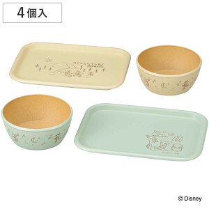 ボウル トレー mA 抗菌 4点入 ミッキーマウス ( 日本製 電子レンジ対応 食洗機対応 ミッキー ディズニー お椀 椀 トレイ お盆 24×18cm おしゃれ かわいい キャラクター 軽い 割れにくい 子ども