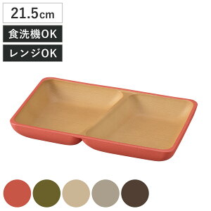 プレート earth color 抗菌 スクエア S ( BPAフリー 日本製 電子レンジ対応 食洗機対応 ランチプレート 皿 お皿 仕切り皿 ランチ皿 おしゃれ かわいい 軽い 割れにくい 2つ仕切り 21.5cm 子ども 介