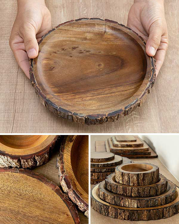楽天市場】プレート 22cm Konoka 木製 アカシア 食器 皿 （ アカシア 