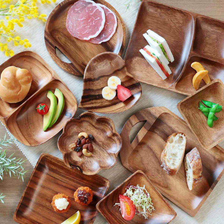 楽天市場】ランチプレート 21cm アカシア製 食洗機対応 （ 食器 木製 