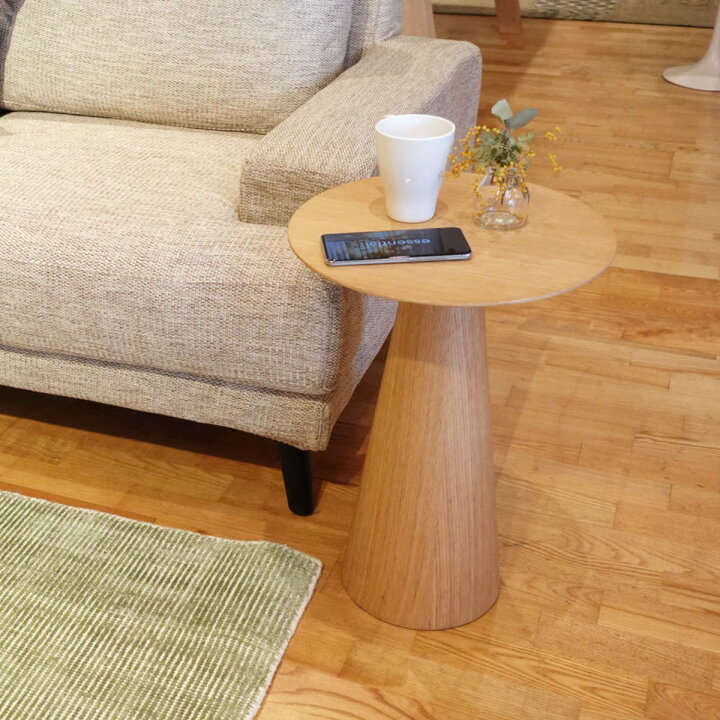 楽天市場】コーヒーテーブル 円型 直径35cm 高さ50cm オーク ピルツ 
