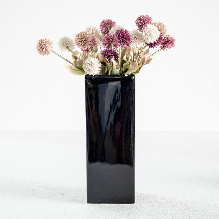 楽天市場】花瓶 モノトーンフラワーベース 陶器 幅10×奥行10×高さ30cm  