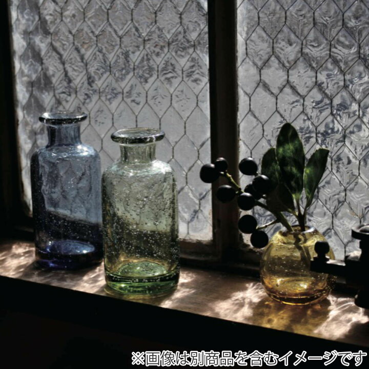 楽天市場】花瓶 手吹きバブルガラスフラワーベース ポット ガラス 