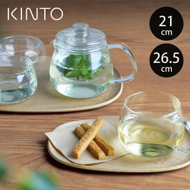 キントー トレー UNITEA ユニティ ノンスリップトレー 木製 21cm 26.5cm （ トレー 26.5×22cm 21×15cm UNITEA ユニティ 木製 滑らない お盆 盆 角丸 滑り止め すべり止め カフェ 木目調 一人用 お茶 ）