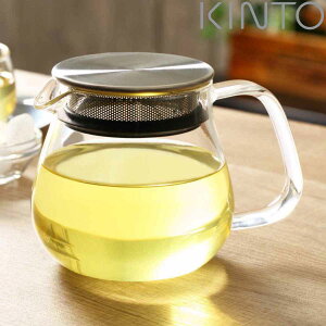 KINTO キントー UNITEA ワンタッチティーポット 460ml ( 耐熱ガラス食洗機対応 紅茶ポット 急須 ガラスポット ポット ガラス ストレーナー 茶こし 茶こし付 ガラスティーポット 茶こし付き スト