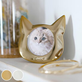 フォトフレーム Coco ネコ ペット 10×11cm （ 写真立て おしゃれ 小さい 写真たて フォトスタンド 卓上 猫 インテリア 写真スタンド ディスプレイ フレーム オブジェ 置物 動物 アニマル 写真フレーム 写真入れ 雑貨 フォト 飾る ）