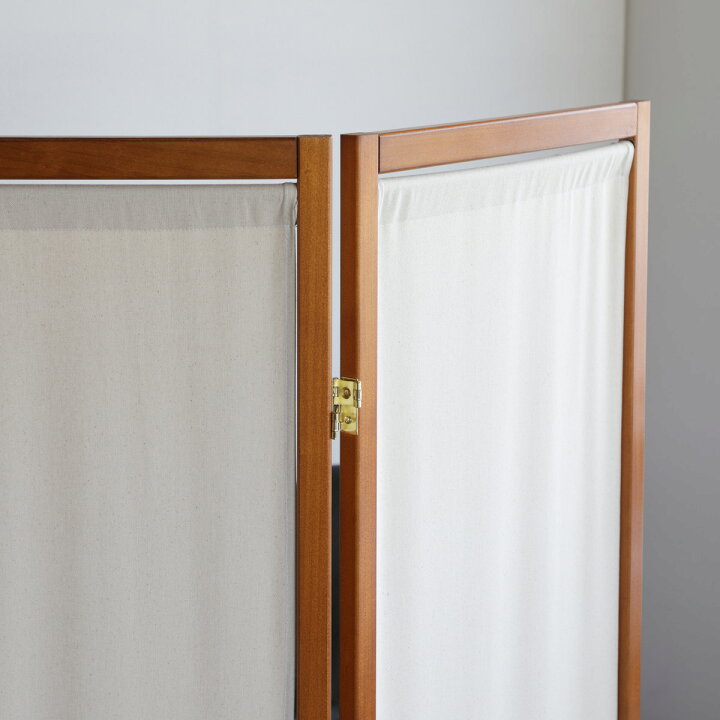 楽天市場】衝立 4連 高さ150cm 帆布 和風 天然木 完成品 