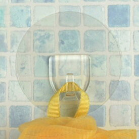 フック Pitacco ピタッコ シール型フック クリア （ シールフック 粘着シール 丸形 小物掛け 粘着 壁 穴を開けない 耐荷重1.5kg 引っ掛け はがせる 賃貸 文字 書ける 鏡 ガラス タイル 鍵かけ 小物フック キッチン バスルーム ）