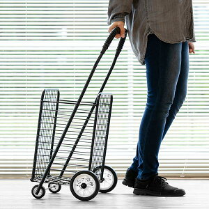 ショッピングカート 折りたたみ 4輪 大容量 おしゃれ シンプル キャリーカート ( ワイヤーカート スチール製 ワイヤー カート 買い物カート ショッピング 折り畳み 軽い 便利 丈夫 頑丈 シ