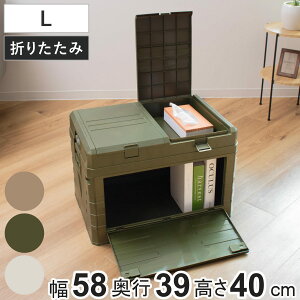 ���[�{�b�N�X 2WAY�I�[�v�� �R���e�i L �܂肽���� ��58×���s39×����40cm �i ���[�P�[�X ���[ �{�b�N�X �O�J�� �܂肽���݃R���e�i �ςݏd�� �ӂ��t�� �X�^�b�L���O �v���X�`�b�N �X�g�b�J�[�A