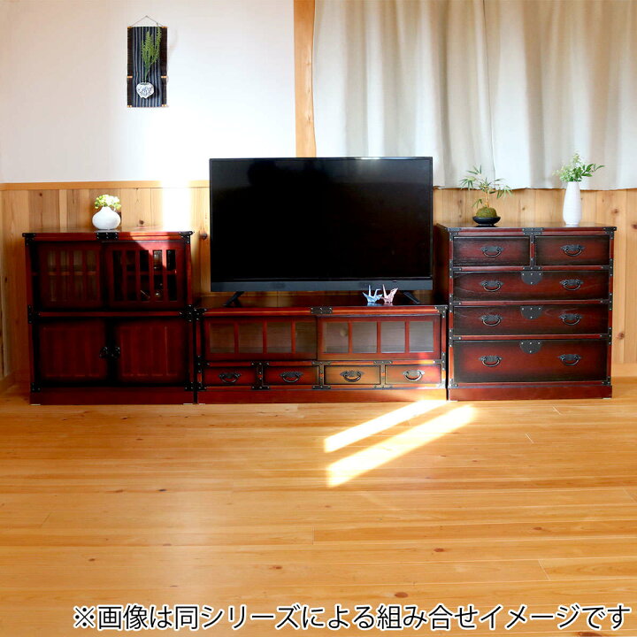 楽天市場】水屋 民芸調 桐製 和風キャビネット 幅57cm （ 送料無料 水 