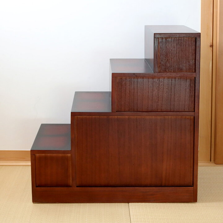 楽天市場】階段箪笥 民芸調 桐製 和タンス 右下がり 幅67cm （ 送料 