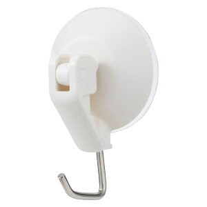 フック レバー式吸盤ツールフック ワイド 中 耐荷重3kg ( 吸盤 強力 吸着 収納 壁掛け 引っ掛け 吊り下げ キッチンフック 小物掛け ガラス 冷蔵庫 洗濯機 キッチン 小物収納 収納フック 玄関