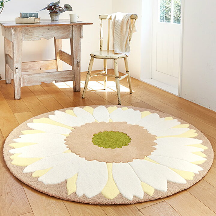 楽天市場】ラグ 東リ 花柄 円形 140X140cm （ 送料無料 ラグマット 
