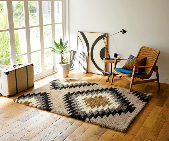 楽天市場】ラグ 約1.5畳 140×200cm 防ダニ 床暖 ホットカーペット対応 